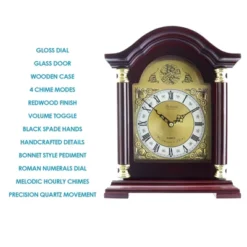 Bedford Clock Collection Redwood Mantel Clock With Chimes 11 Bedford Clock Collection Redwood Mantel Clock With Chimes -Home Improvement Store GUEST eedb2a5a e28a 4d7f bbad eb7f24559ea8