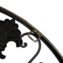 Metal Fleur De Lis Wall Clock Brown - Olivia & May -Home Improvement Store GUEST eee9f915 6940 4861 8642 5634735c006c