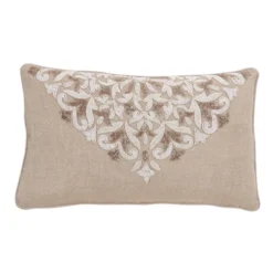 Saro Lifestyle Saro Lifestyle Beaded + Embroidered Decorative Pillow Cover -Home Improvement Store GUEST ef309e89 babe 4d29 bf71 e375f1ab68ab