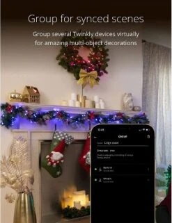Twinkly Pre-Lit Garland App-Controlled LED Artificial Christmas Garland With 50 RGB+W (16 Million Colors + Warm White) LEDs. 9 Feet. Green Wire. -Home Improvement Store GUEST f0aa9999 c21b 428b becd 1fafd254aed9
