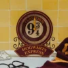 Silver Buffalo Harry Potter Hogwarts Express Platform 9 3/4 Desk Clock | 9 Inches Tall