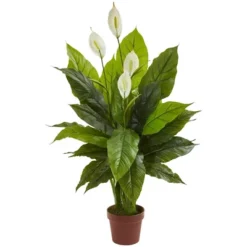 Nearly Natural 42” Spathiphyllum Artificial Plant (Real Touch)