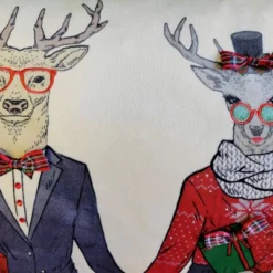 14"x26" Oversized 'Mr & Mrs. Reindeer' Christmas Lumbar Throw Pillow - Edie@Home -Home Improvement Store GUEST f1656fab 450b 4f6d 9526 60f9f01a2efc