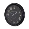 25" Round Iron Wall Clock Black - Yosemite Home Decor