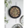 26" Classic Round Gears Wall Clock Black - A&B Home