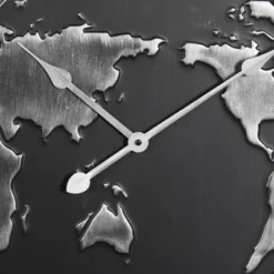 Metal World Map Wall Clock Black - Olivia & May -Home Improvement Store GUEST f8cad73f 94c2 4ea4 a91c 52c1ac500f65