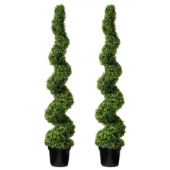 Forever Leaf 60" Spiral Boxwood In Black Pot (2 Pack), Indoor Artificial Plant For Home Decor -Home Improvement Store GUEST f960c2dc d34e 4ac5 92e7 be3dd1469839