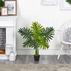 Nearly Natural 3-ft Philodendron Artificial Plant (Real Touch) -Home Improvement Store GUEST fa4ea375 a792 4309 beba b54b2c388494