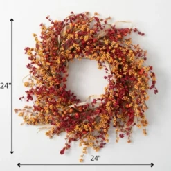 Artificial Mixed Berry Wreath Multicolor 24"H -Home Improvement Store GUEST fab3e203 d2f9 4497 b94c d4d2cc6e8a91