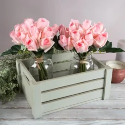 Artificial Rose Bud Bundles ? 24PC Real Touch Fake 11.5-Inch Flowers With Stems For Home Décor, Wedding, Or Bridal/Baby Showers By Pure Garden (Pink) -Home Improvement Store GUEST faf419f9 b3d0 4f34 a195 5597553a470f