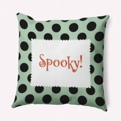 16"x16" Halloween 'Spooky' Dots Square Throw Pillow - E By Design 16 16"x16" Halloween 'Spooky' Dots Square Throw Pillow - E By Design -Home Improvement Store GUEST fcdb2ae8 f75f 44e8 b67b a6d12b31ffe7