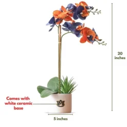 Forever Leaf Auburn State Faux Orchid, Indoor Artificial Plant For Home Decor -Home Improvement Store GUEST fd222f69 f843 447f b2c0 ed52451a40b7