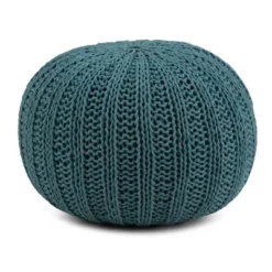 Grandville Hand Knit Round Pouf - WyndenHall -Home Improvement Store GUEST fe3d161a 4483 452d a173 48a439f9e3b9